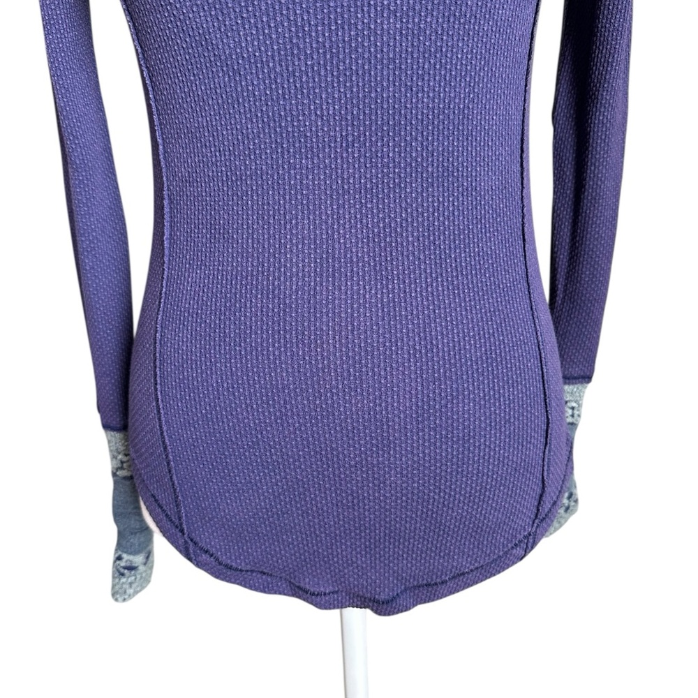 Free People Women's XS Newbie Rosy Cuff Thermal Purple Top - Picture 8 of 17